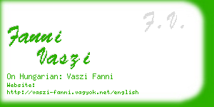 fanni vaszi business card